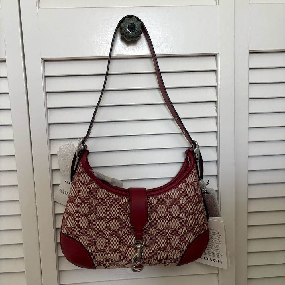 Coach Red Hampton Hobo Shoudler Bag